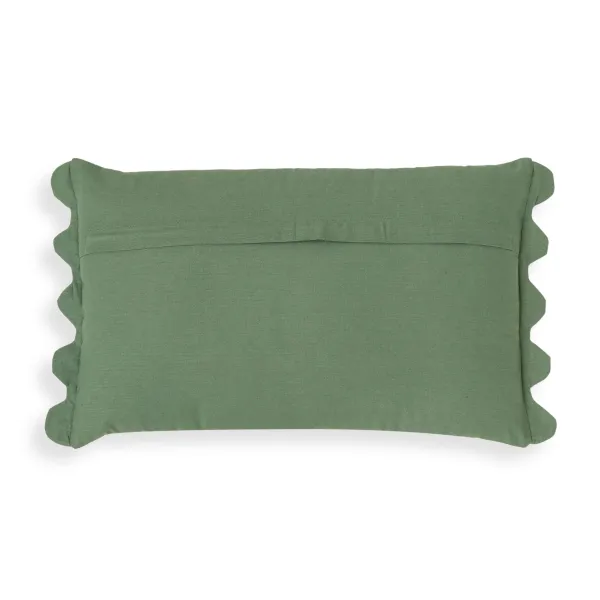 Portia Aqua Embroidered Cotton Flex 20 x 12 inch Accent Cushion