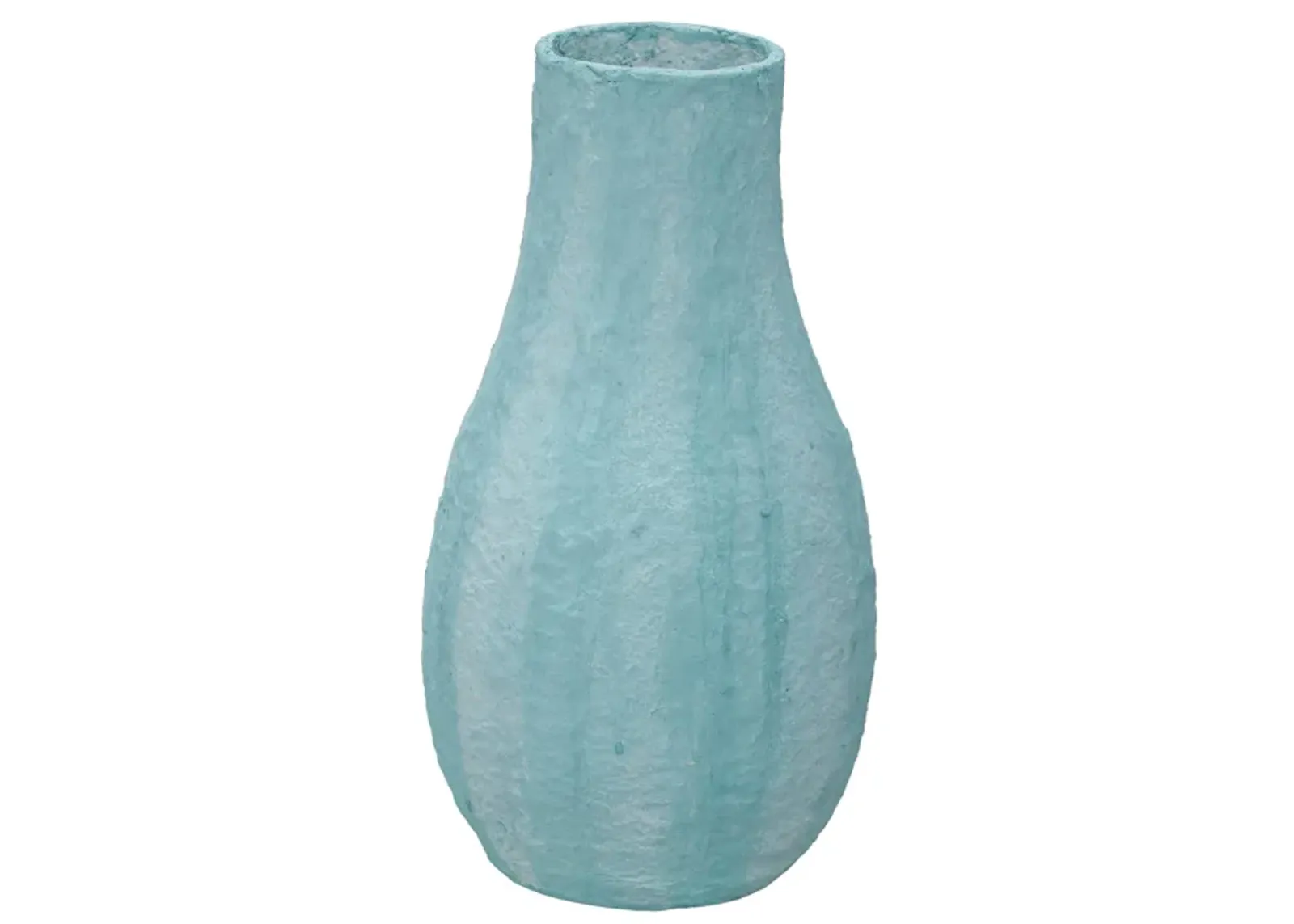 Cotton Mache Vase in Cloudy Blue