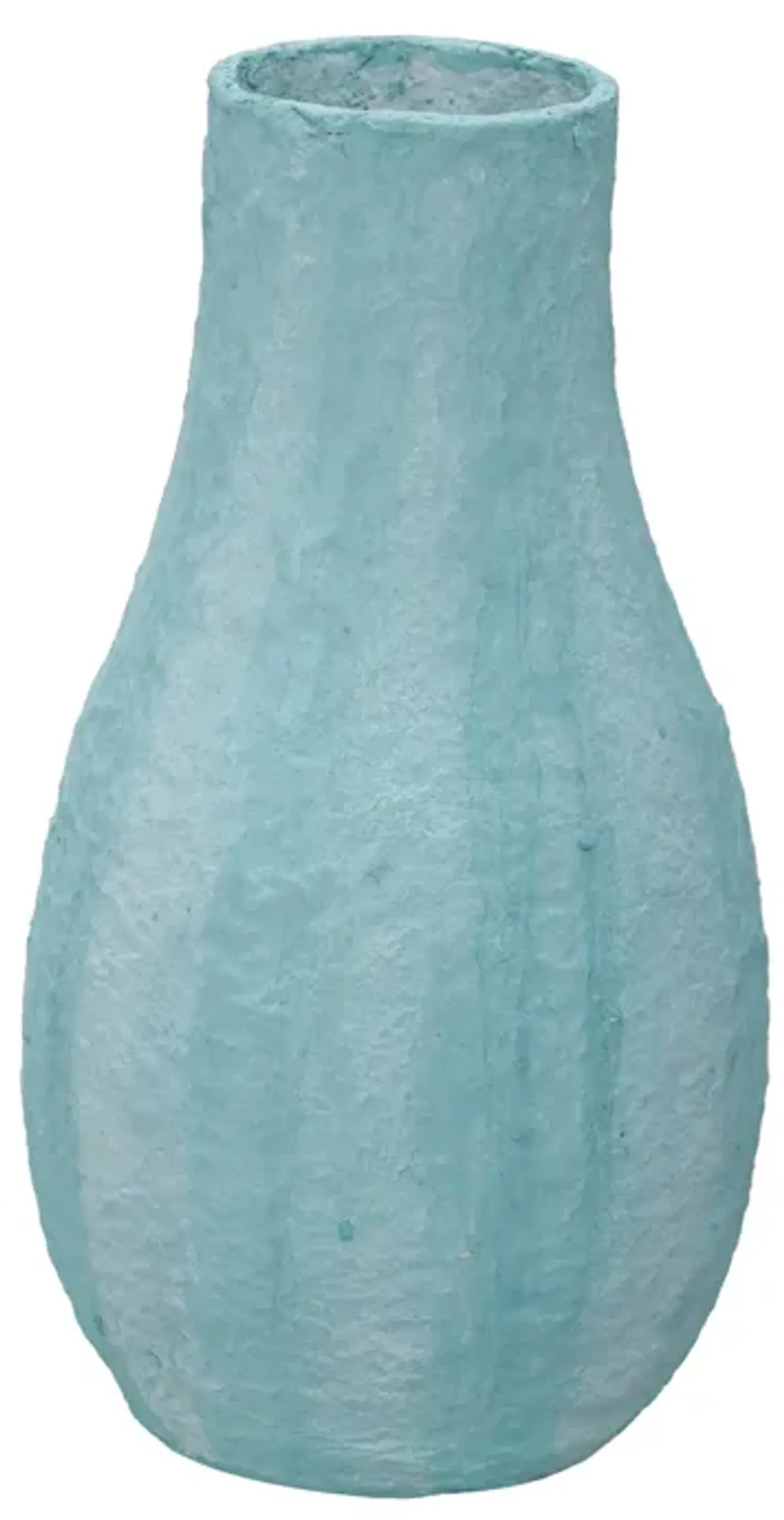 Cotton Mache Vase in Cloudy Blue