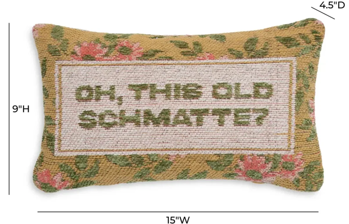 Oh| This Old Schmatte Jacquard Cotton Pillow