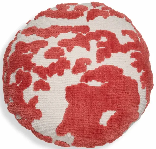 Coast Coral Pink Tufted 20" Round Pillow