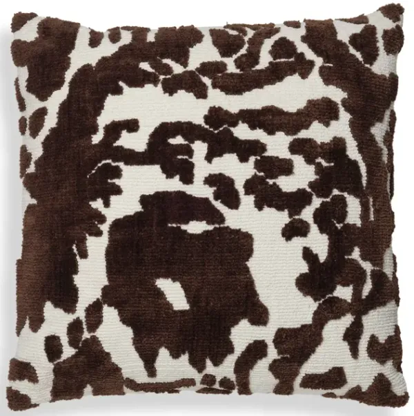 Coast Chocolate Brown Tufted 26" Square Pillow