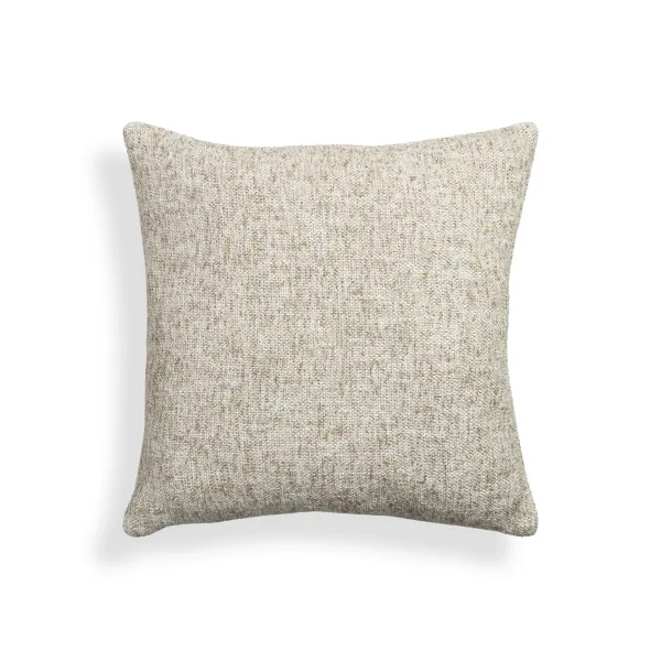 Poh Washed Beige Boucle 16" Square Accent Pillow