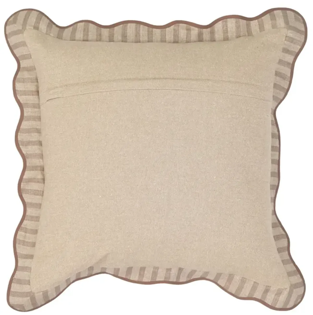 Rose Taupe Striped Linen Accent Cushion - COVER