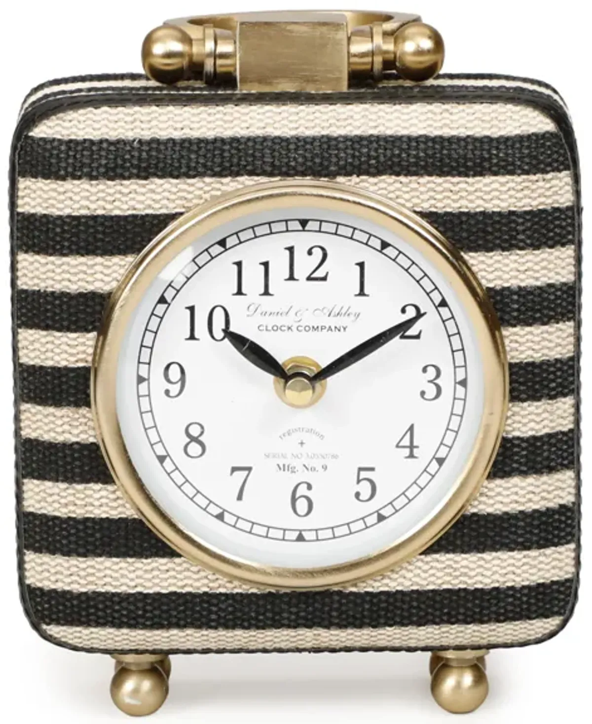 Mona Black Striped Designer Standing Accent Clock