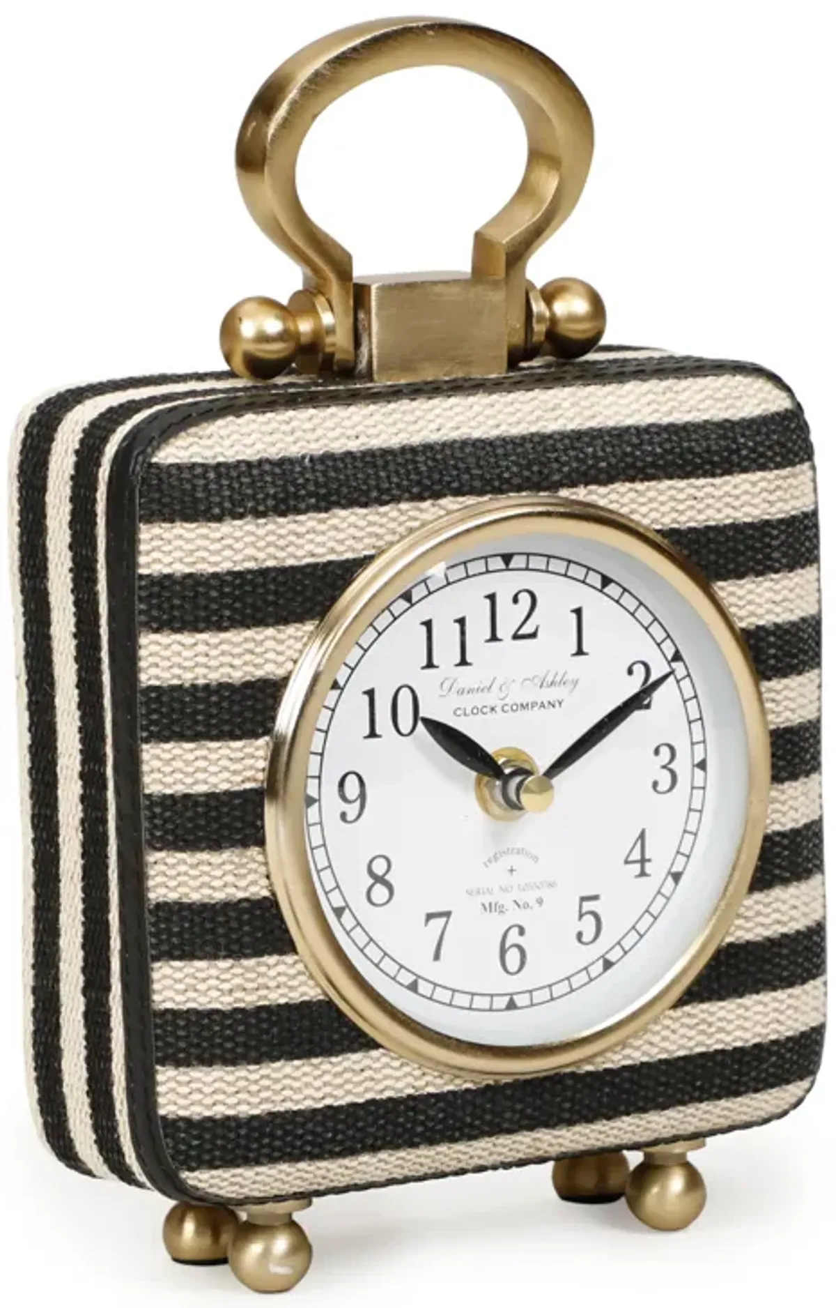 Mona Black Striped Designer Standing Accent Clock