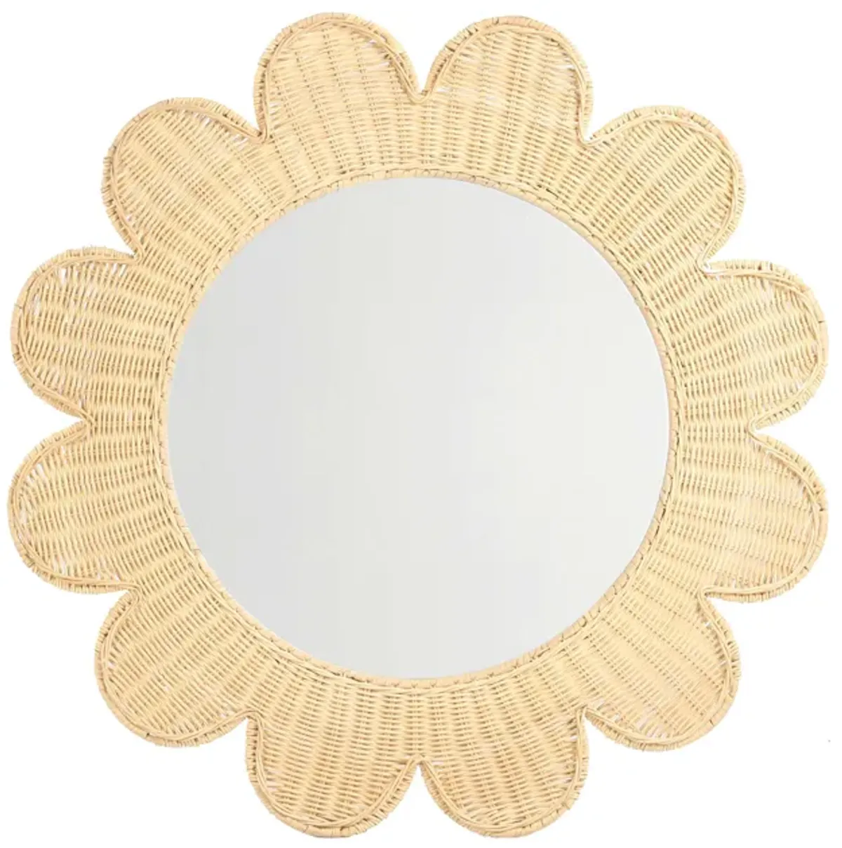 Coralie Natural Rattan Round Mirror