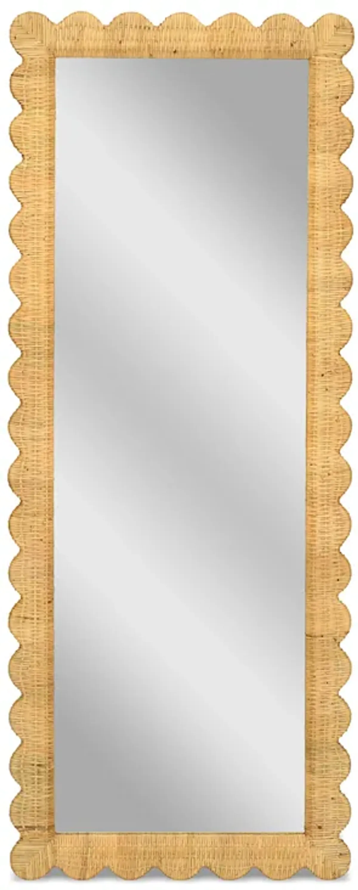 Bama Long Natural Rattan Wall Mirror