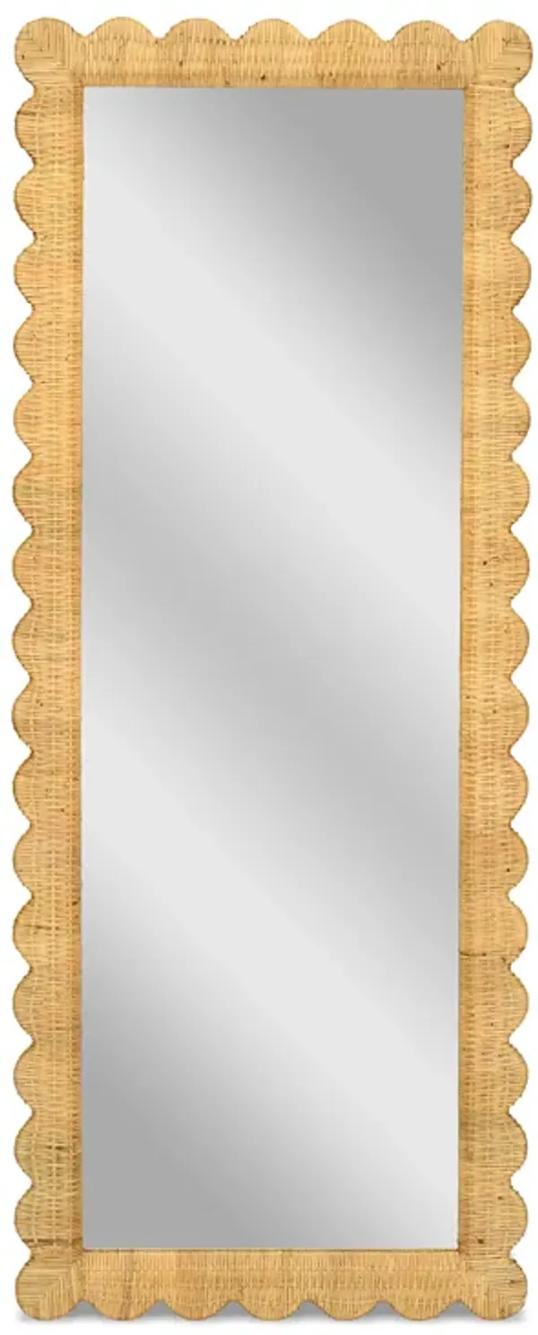 Bama Long Natural Rattan Wall Mirror