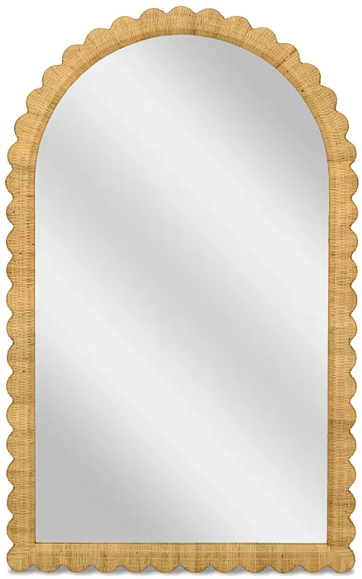 Bama Jumbo Natural Rattan Arched Wall Mirror