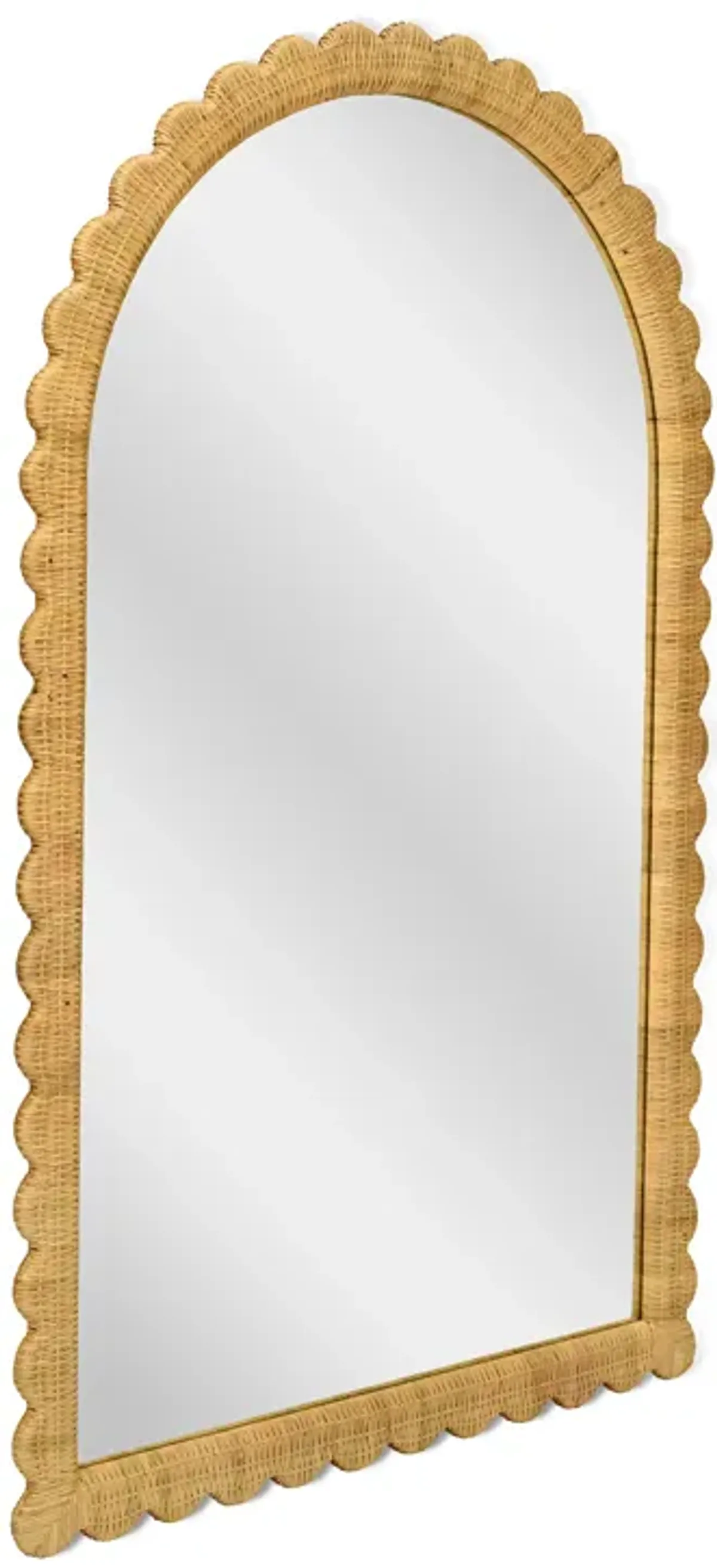 Bama Jumbo Natural Rattan Arched Wall Mirror
