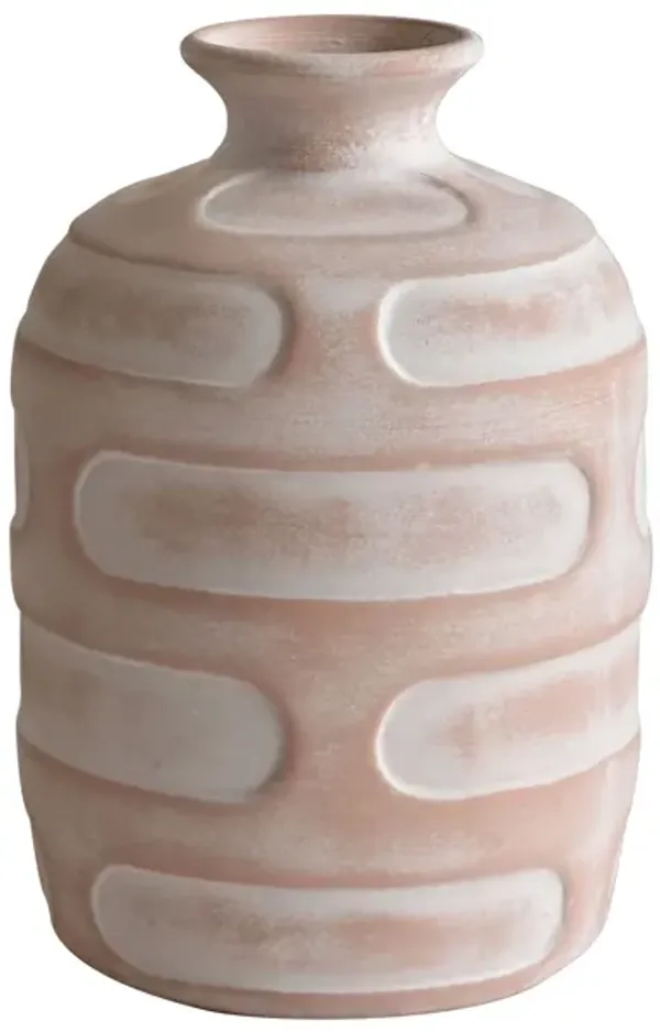 Earthenware Retro Vase in Terracotta