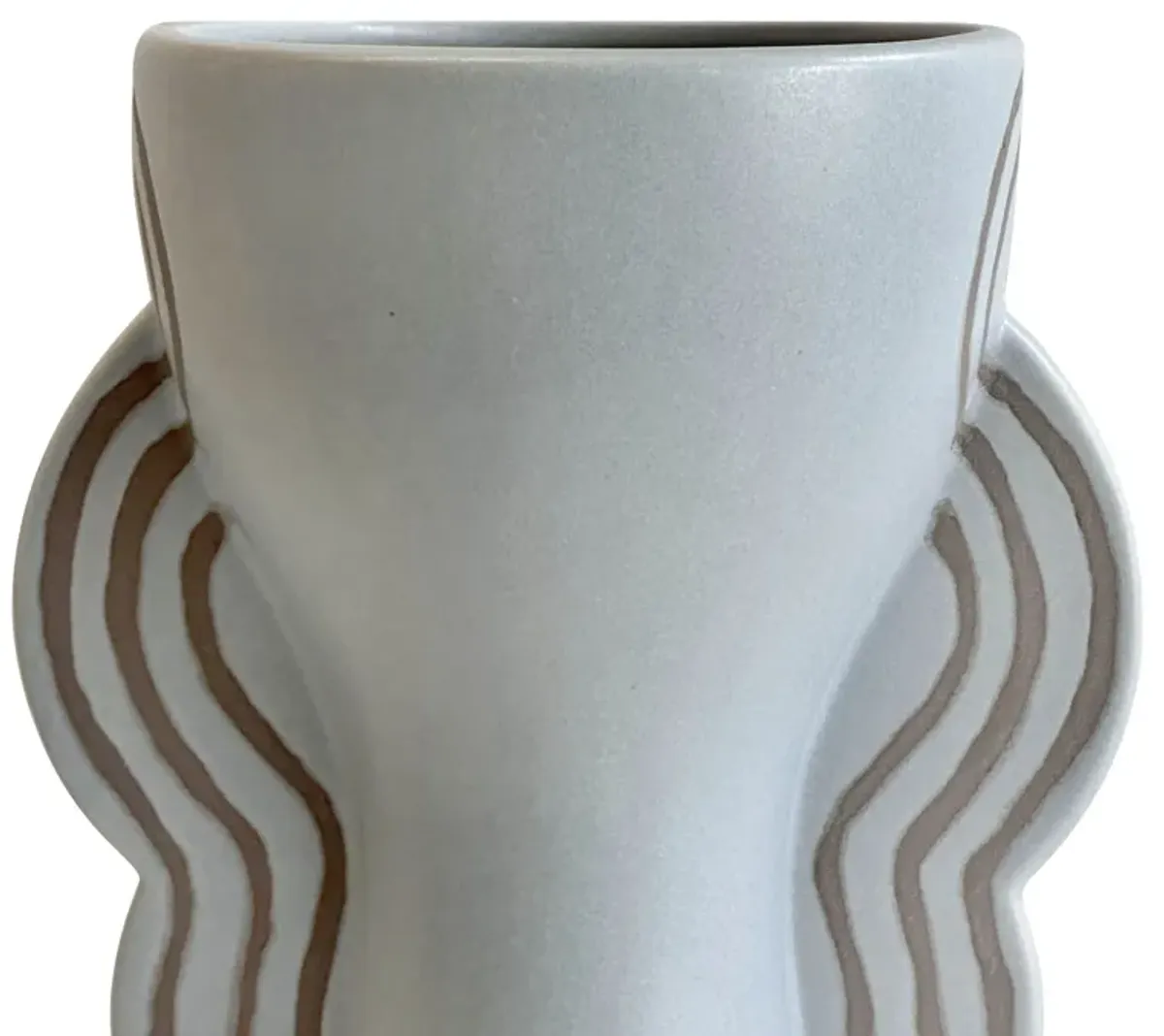 Ceramic Line Art Goblet Vase