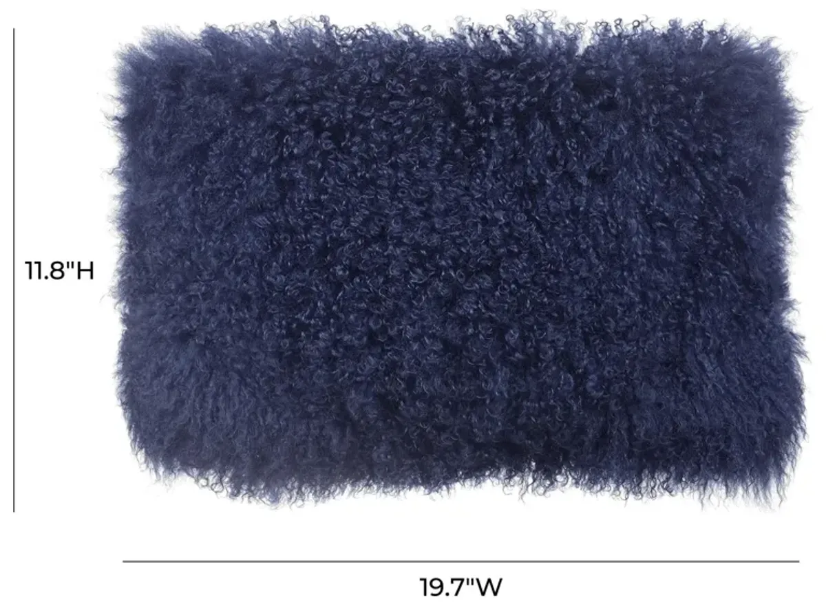 Tibetan Sheep Long Blue Pillow