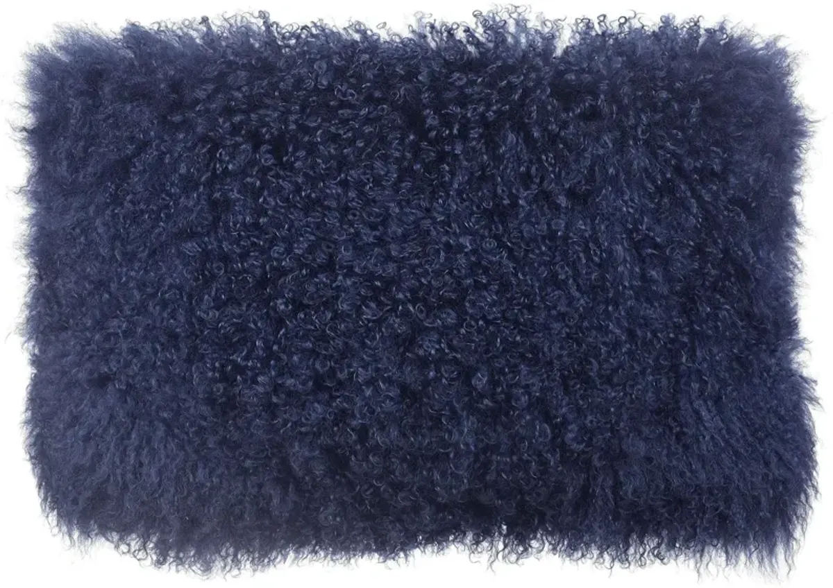 Tibetan Sheep Long Blue Pillow