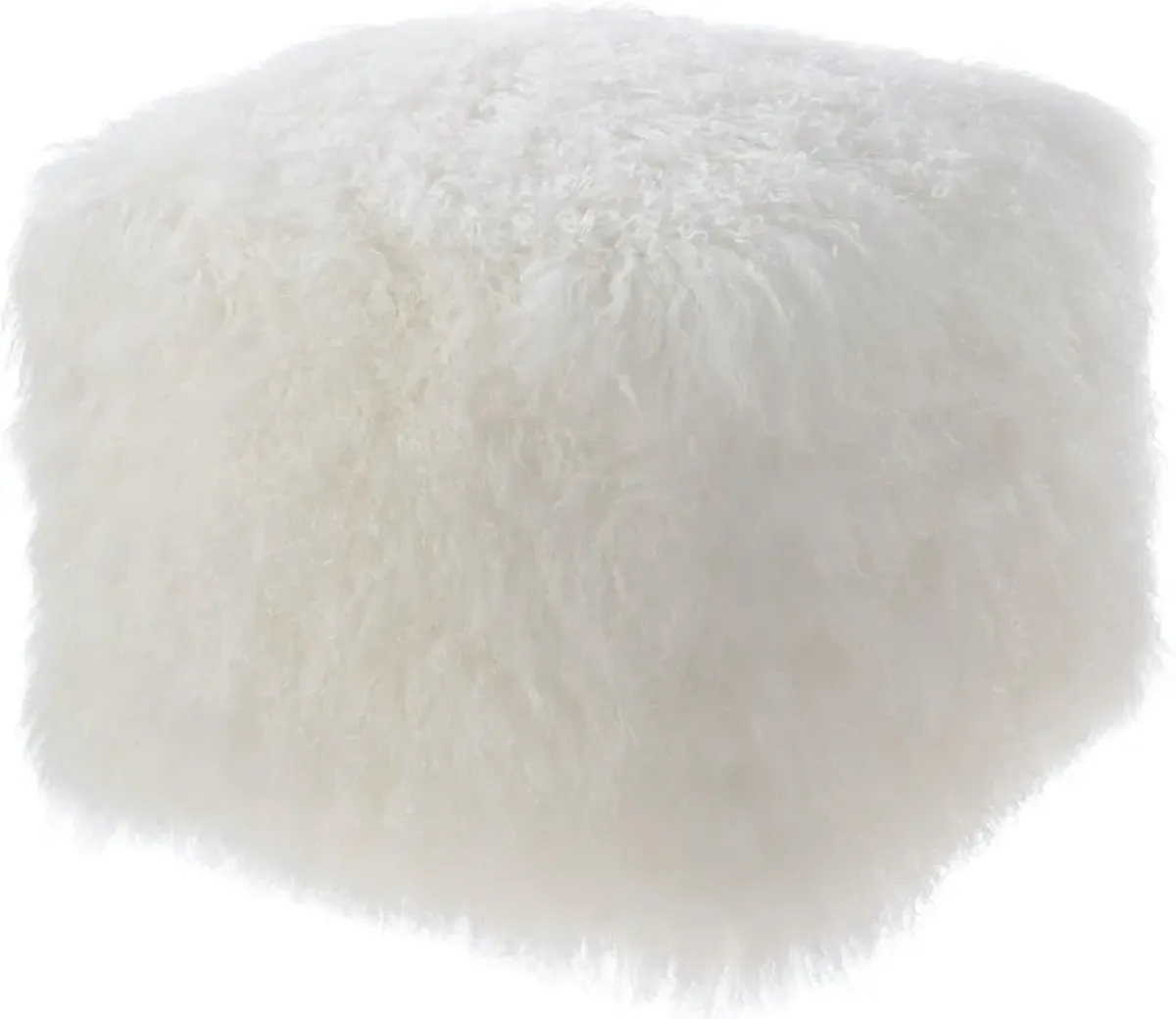 Tibetan Sheep White Pouf