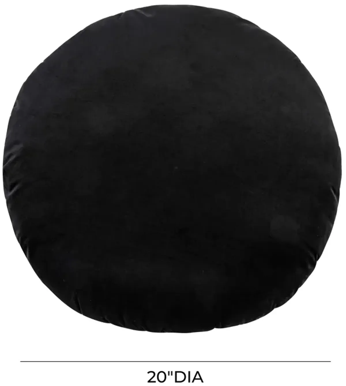 Potter 20 Inch Black Velvet Pillow