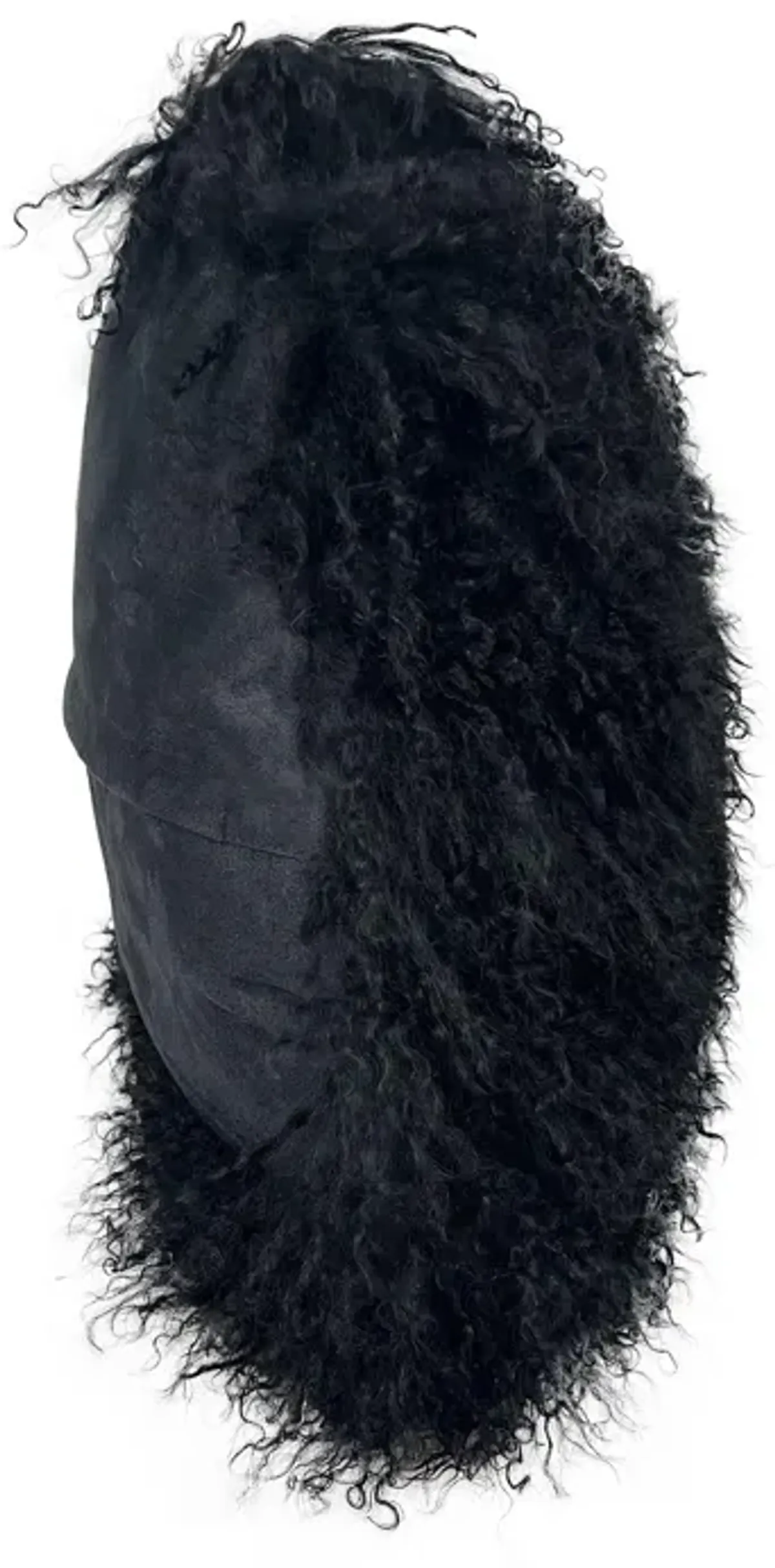 New Zealand Black Sheepskin 16 Inch Round Pillow