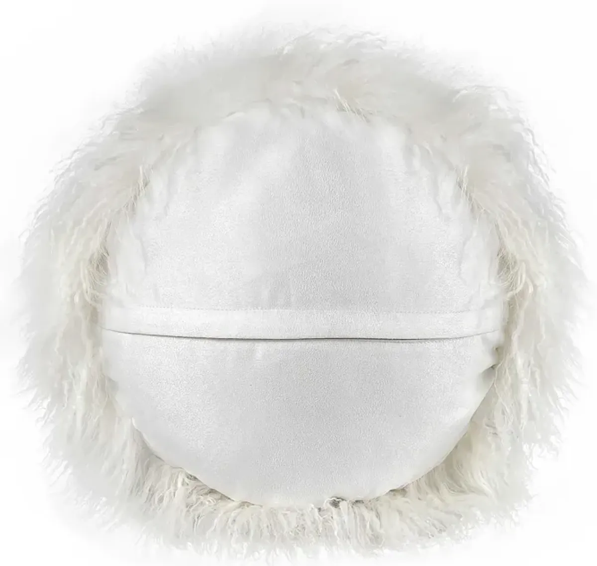 New Zealand White Sheepskin 16 Inch Round Pillow