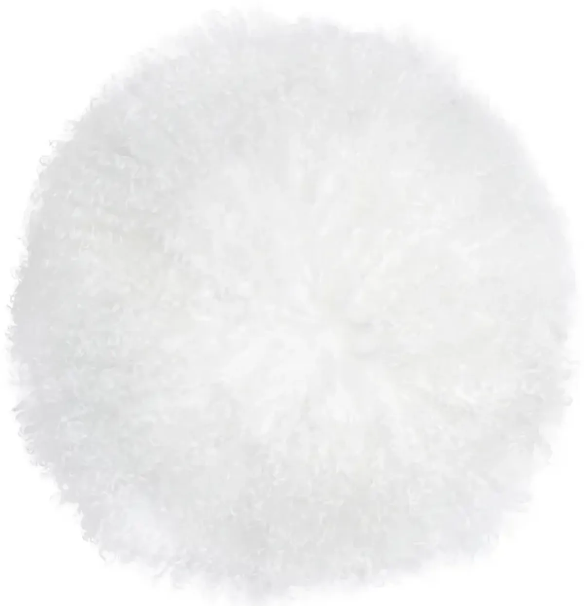 New Zealand White Sheepskin 16 Inch Round Pillow