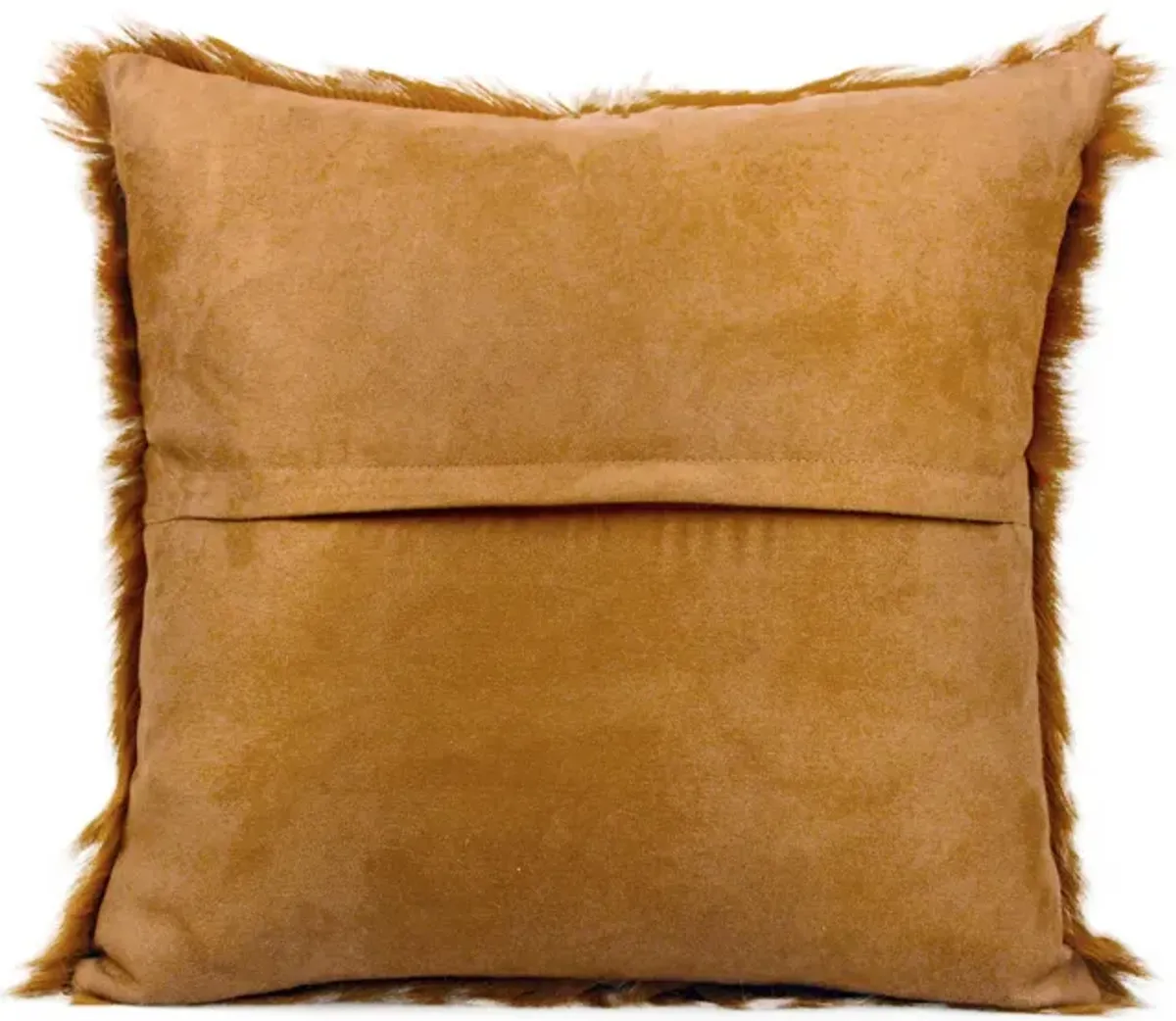 Amber 18 Inch Genuine Goatskin Square Pillow