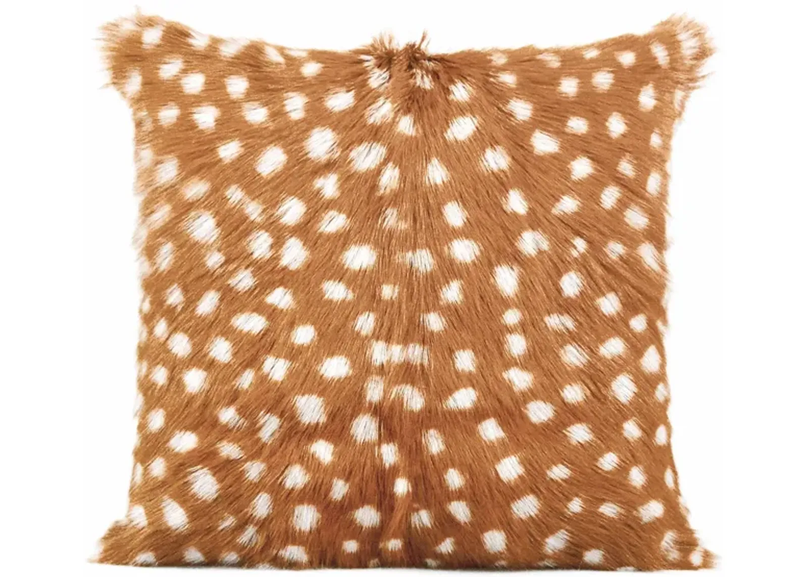 Amber 18 Inch Genuine Goatskin Square Pillow