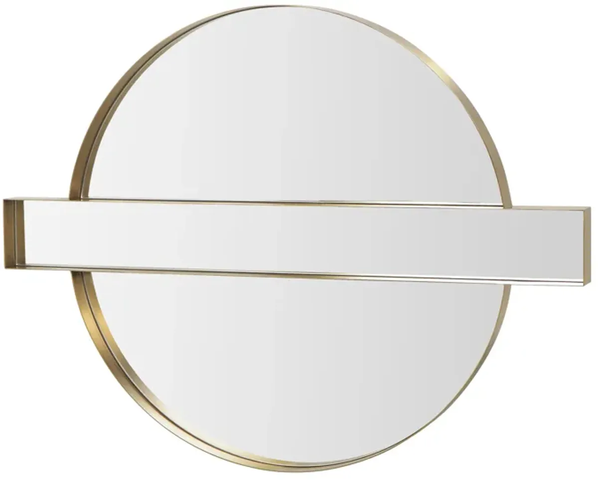 Carri Gold Round Wall Mirror