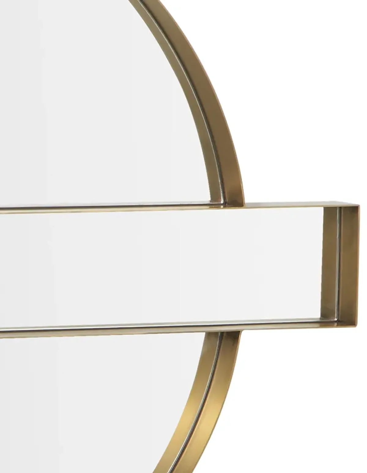 Carri Gold Round Wall Mirror