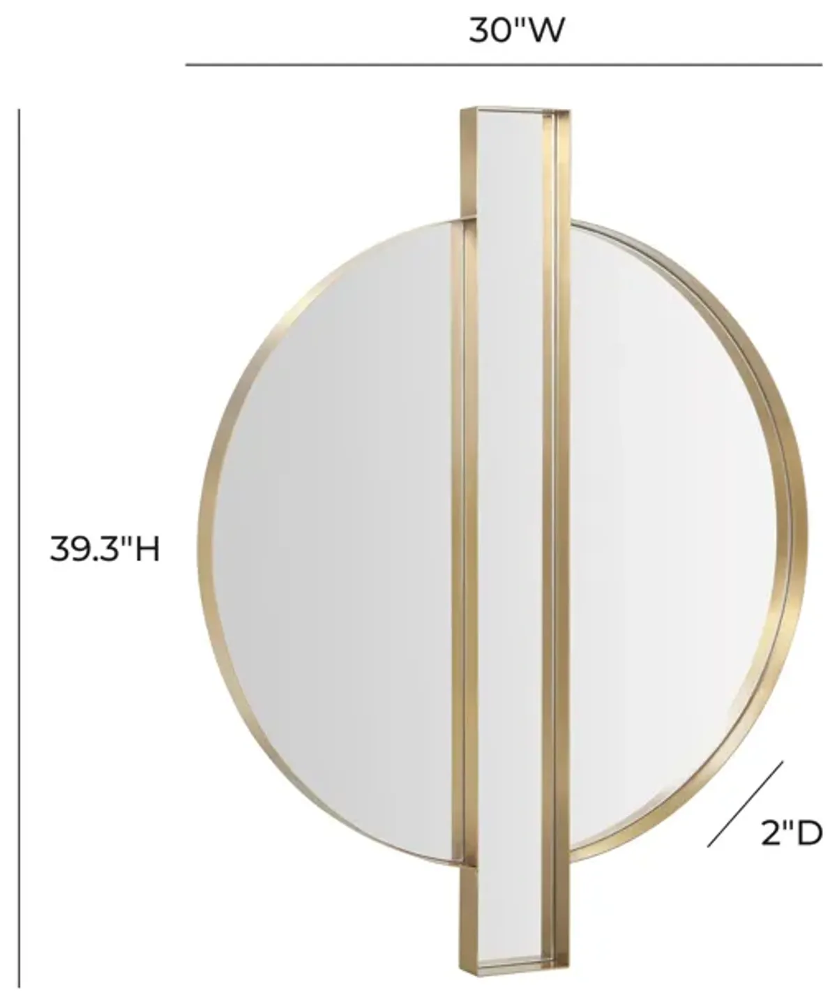 Carri Gold Round Wall Mirror