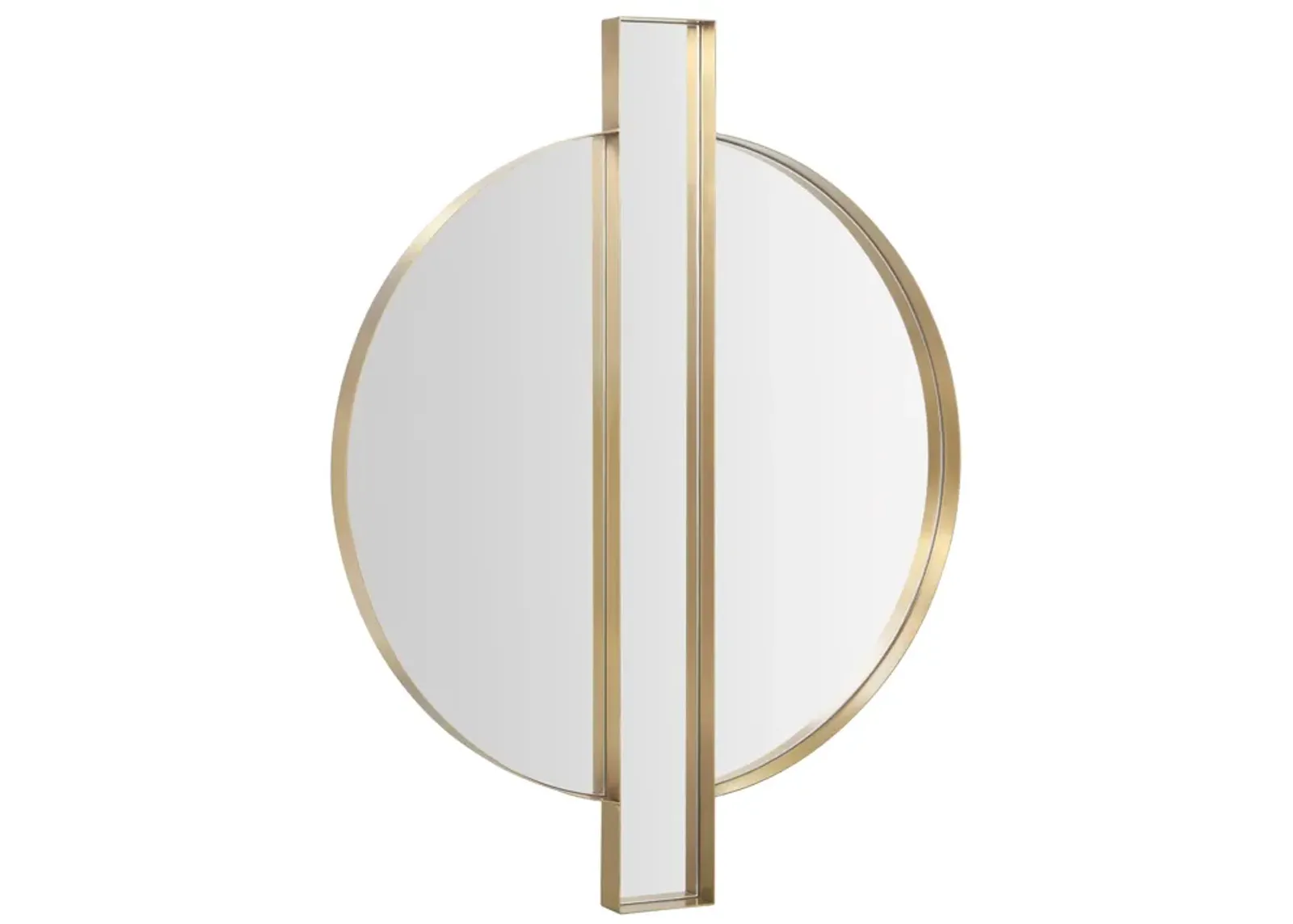 Carri Gold Round Wall Mirror