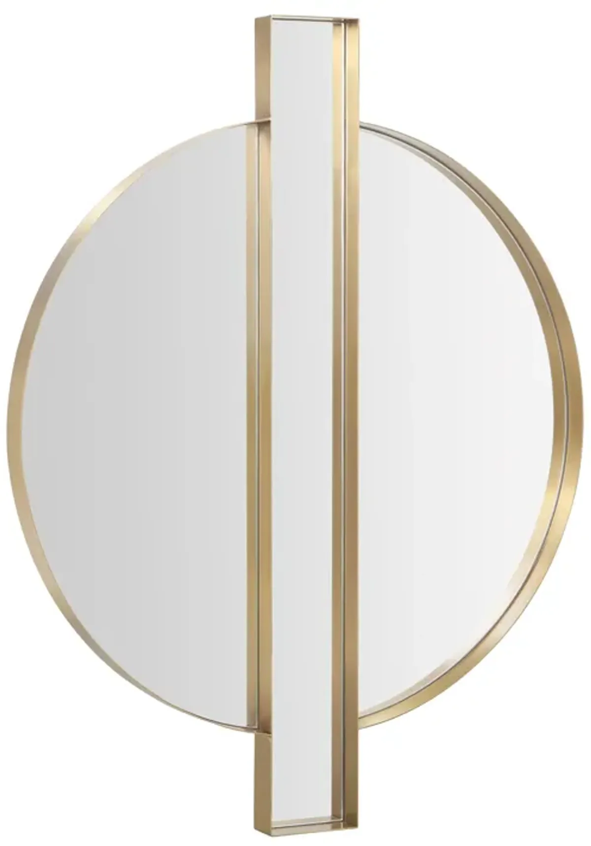 Carri Gold Round Wall Mirror