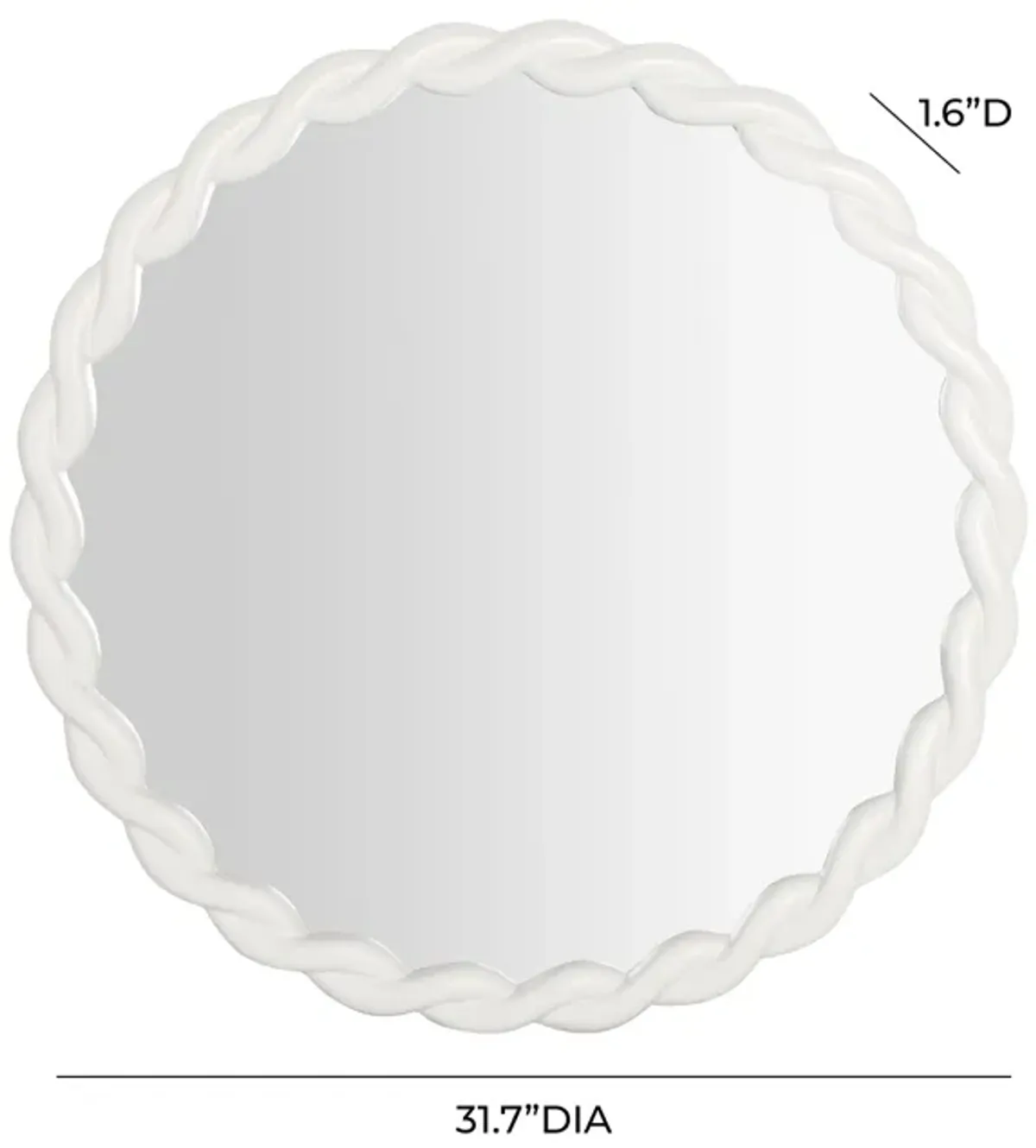 Agnes Cream Round Mirror