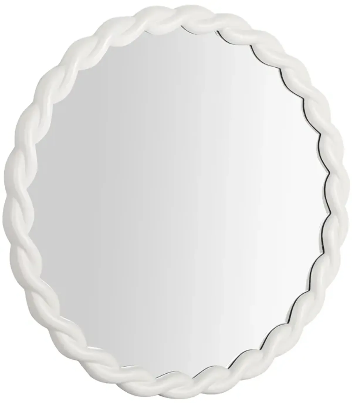 Agnes Cream Round Mirror