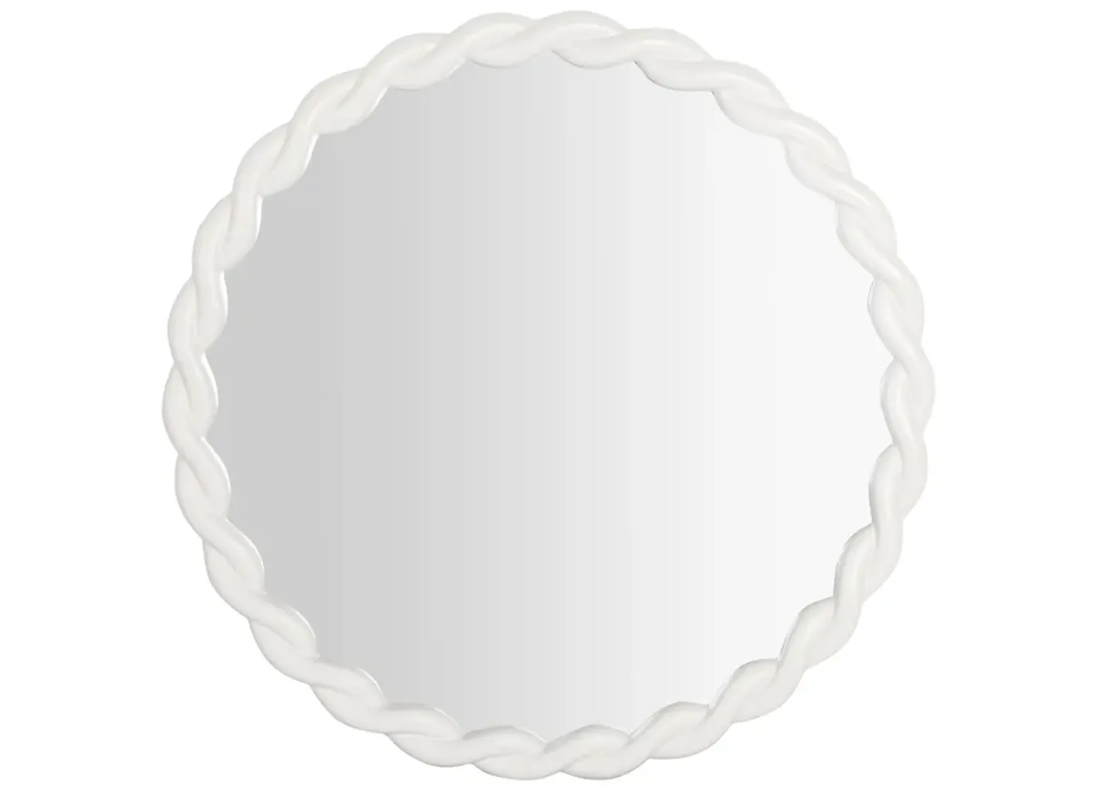 Agnes Cream Round Mirror