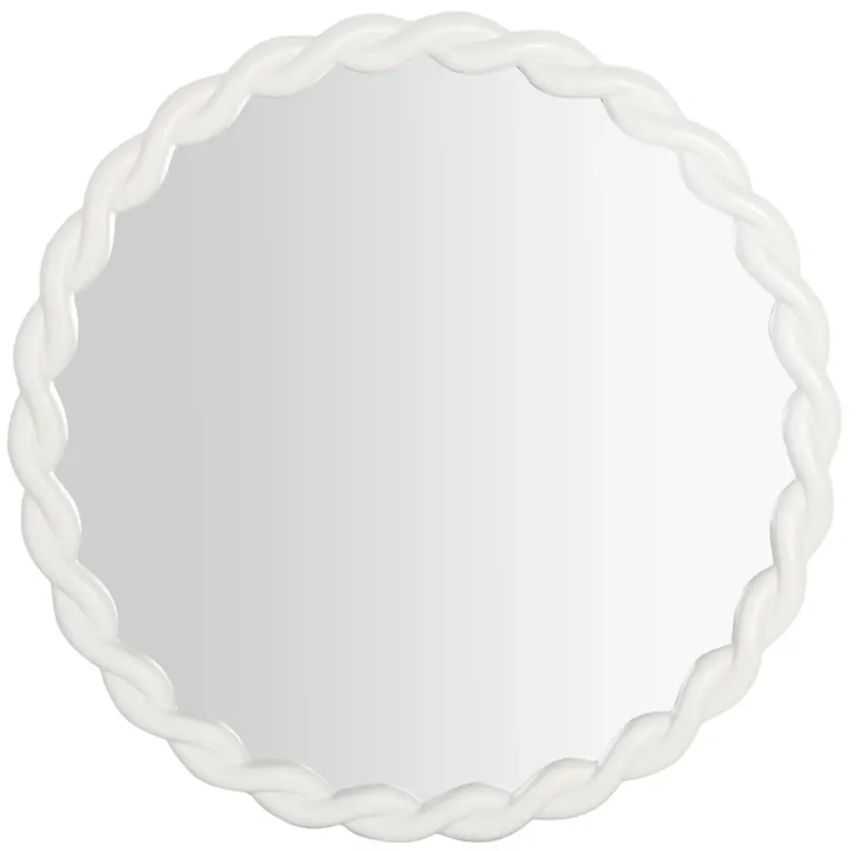 Agnes Cream Round Mirror