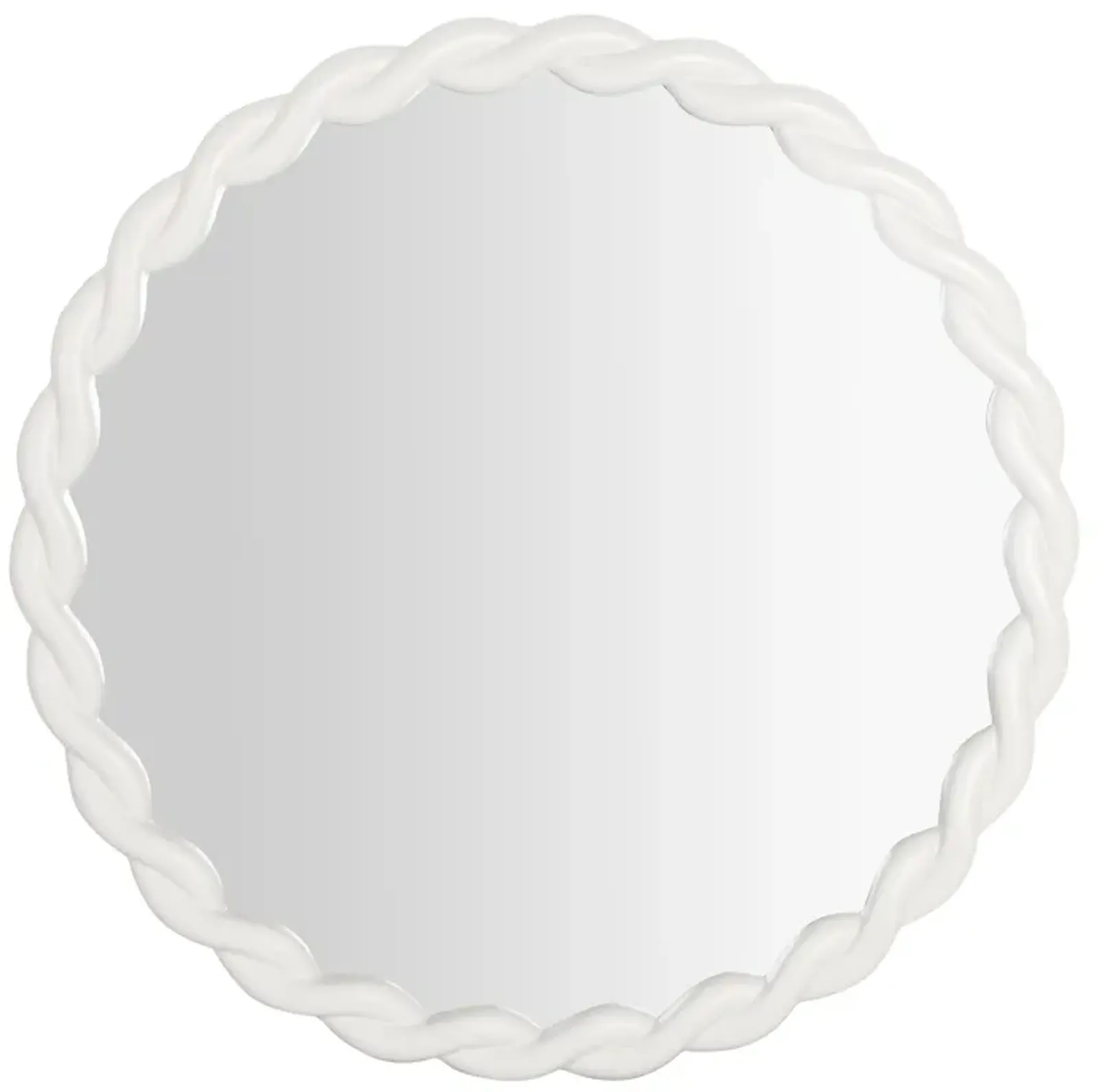 Agnes Cream Round Mirror