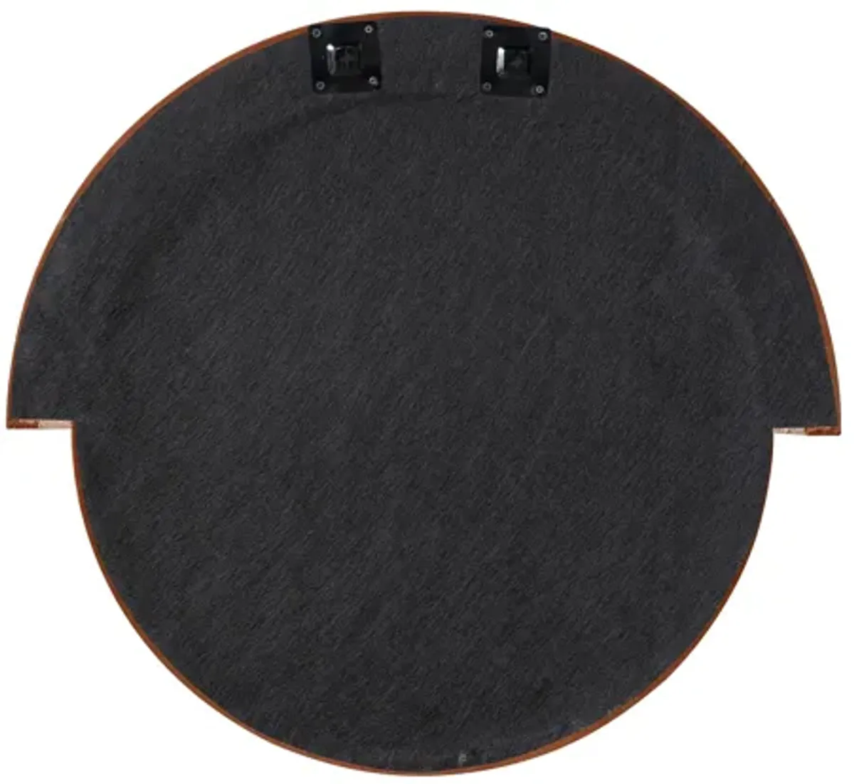 Lally Terracotta Velvet Round Wall Mirror