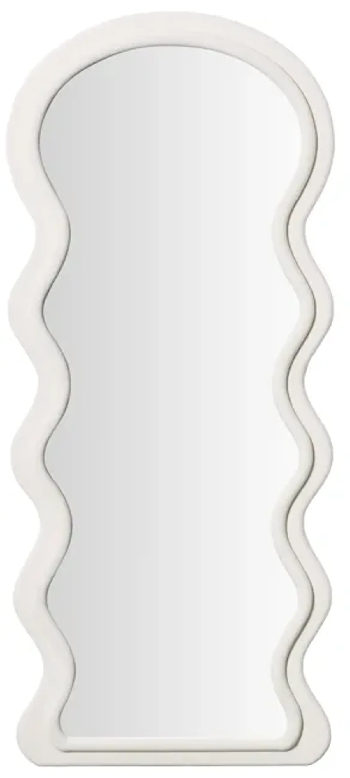 Rhodes Cream Velvet 70" Floor Mirror