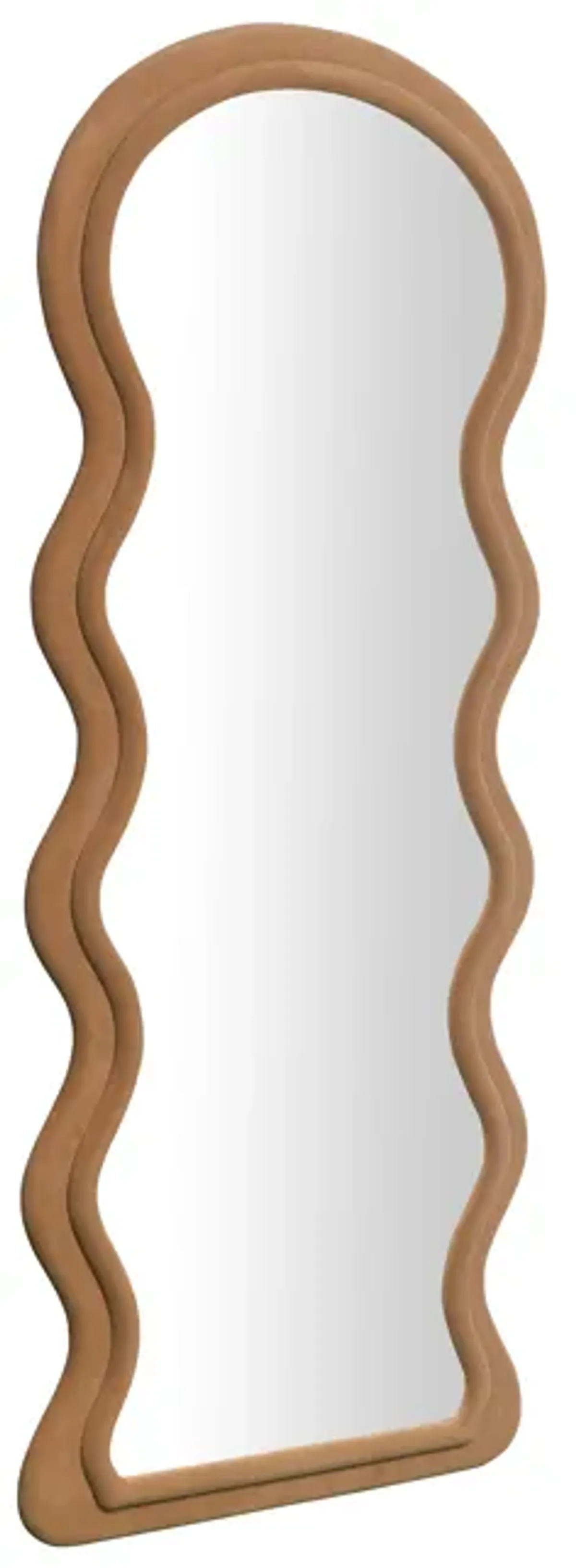 Rhodes Cinnamon Velvet 70 inch Floor Mirror