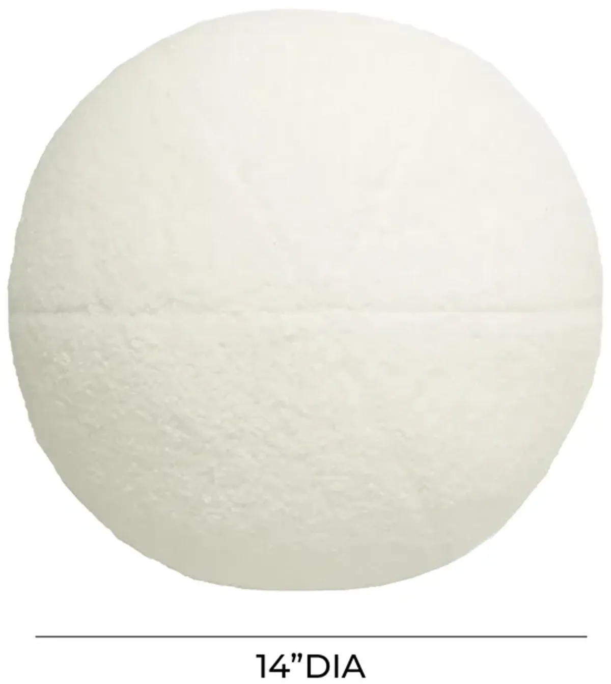 Boba Cream Vegan Shearling 14" Pillow