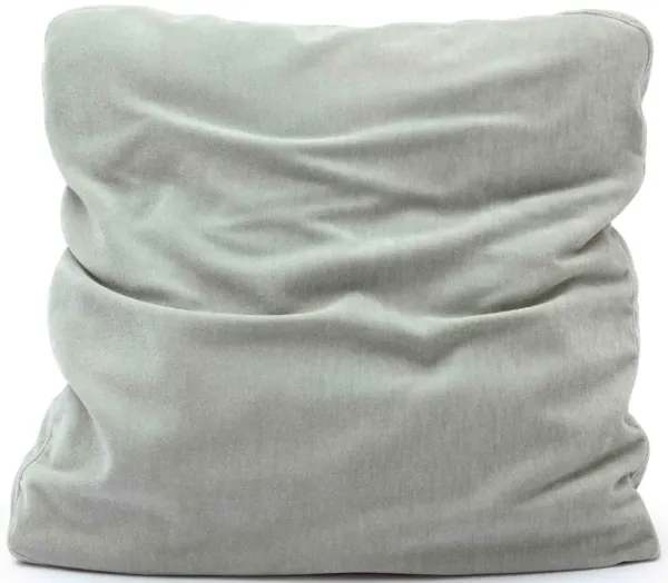 Tipsy Mint Green Upcycled Chenille 20 x 20 inch Square Floppy Pillow