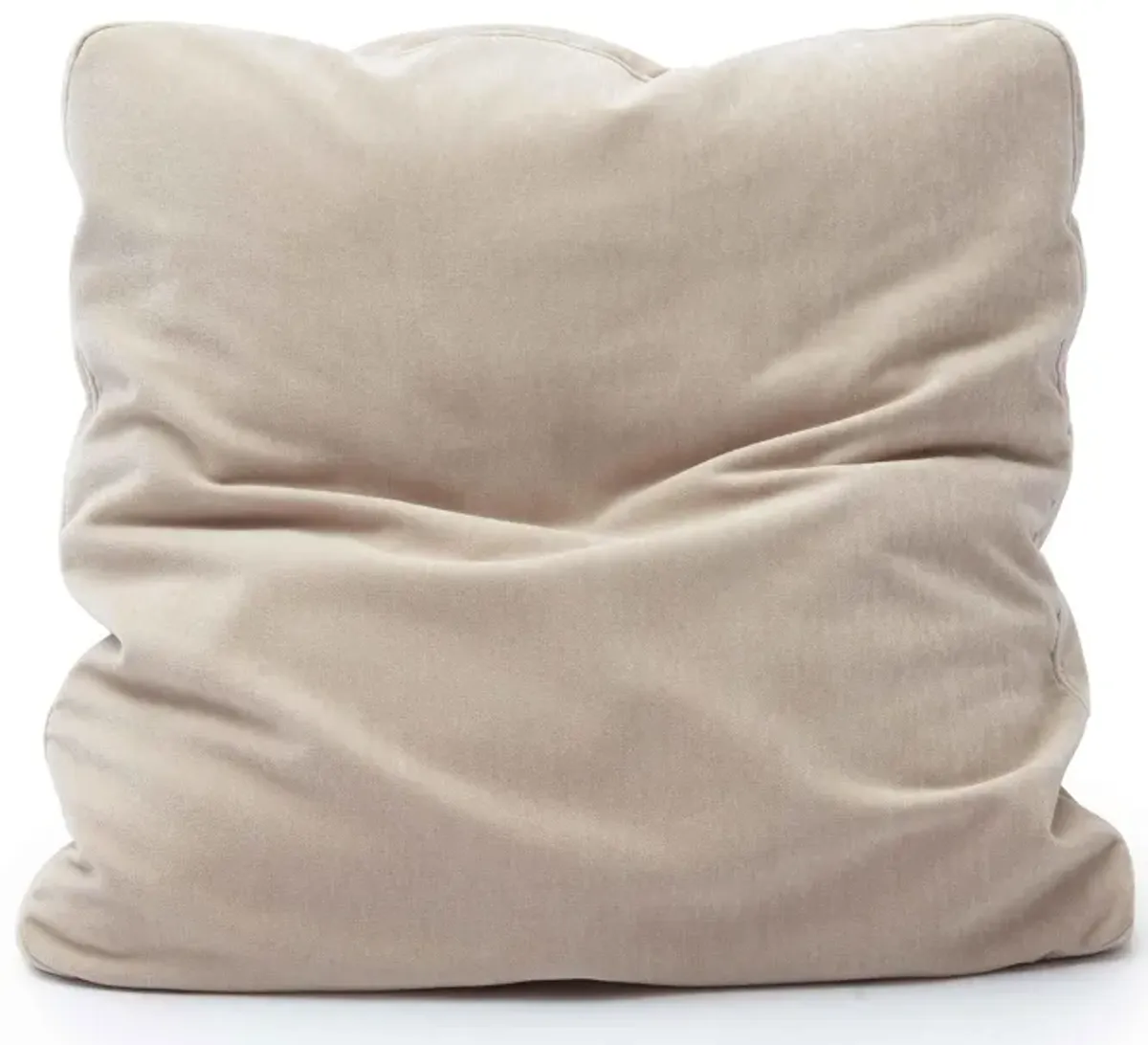 Tipsy Taupe Upcycled Chenille 20 x 20 inch Square Floppy Pillow