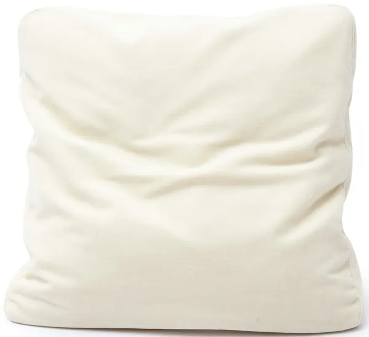 Tipsy Cream Chenille 20" x 20" Square Floppy Pillow