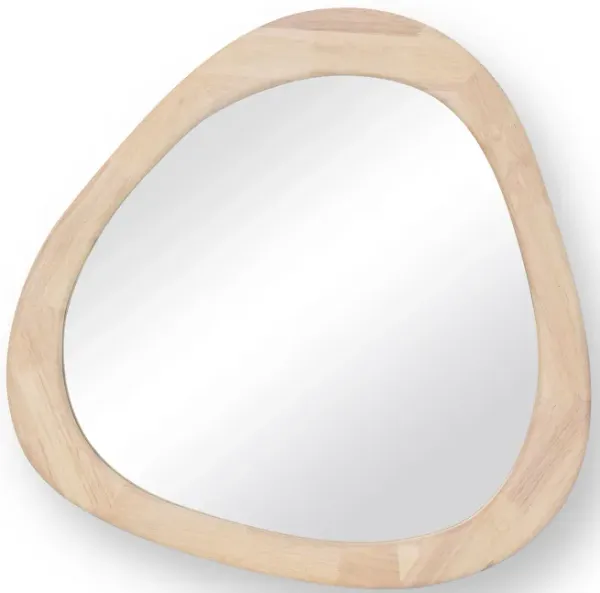 Klaryss Natural Wood Triangular Mirror