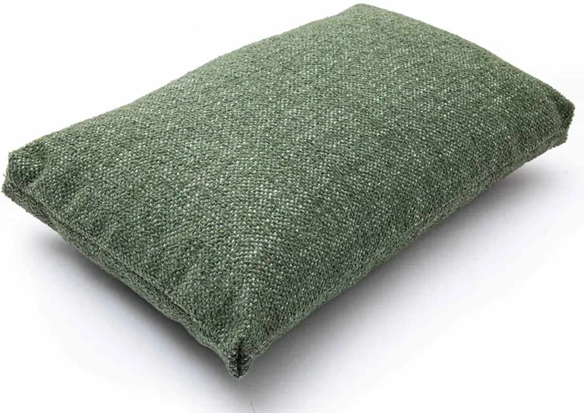Malolo Green Basketweave 20 x 12 inch Rectangular Vegan-Down Pillow