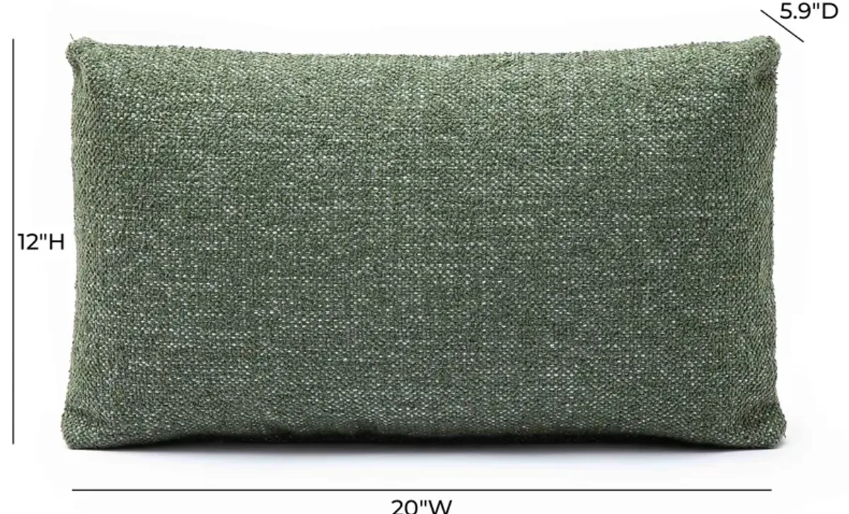 Malolo Green Basketweave 20”x12" Rectangular Vegan-Down Pillow