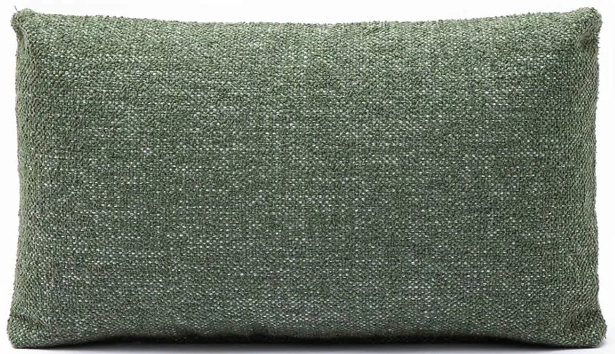 Malolo Green Basketweave 20”x12" Rectangular Vegan-Down Pillow