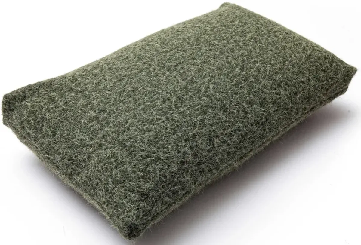 Malolo Green Long Mohair 20”x12" Rectangular Vegan-Down Pillow - COVER