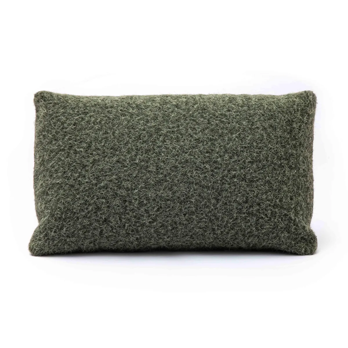 Malolo Green Long Mohair 20”x12" Rectangular Vegan-Down Pillow - COVER