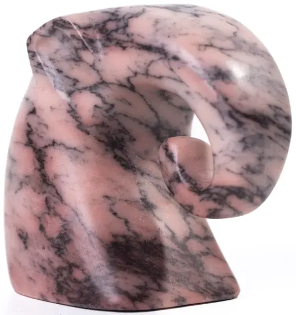 Marble Pink Green Elephant Statue